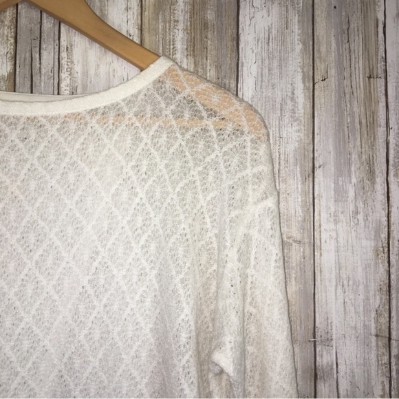 J. Jill White Knit Open Back Blouse - Picture 2 of 7